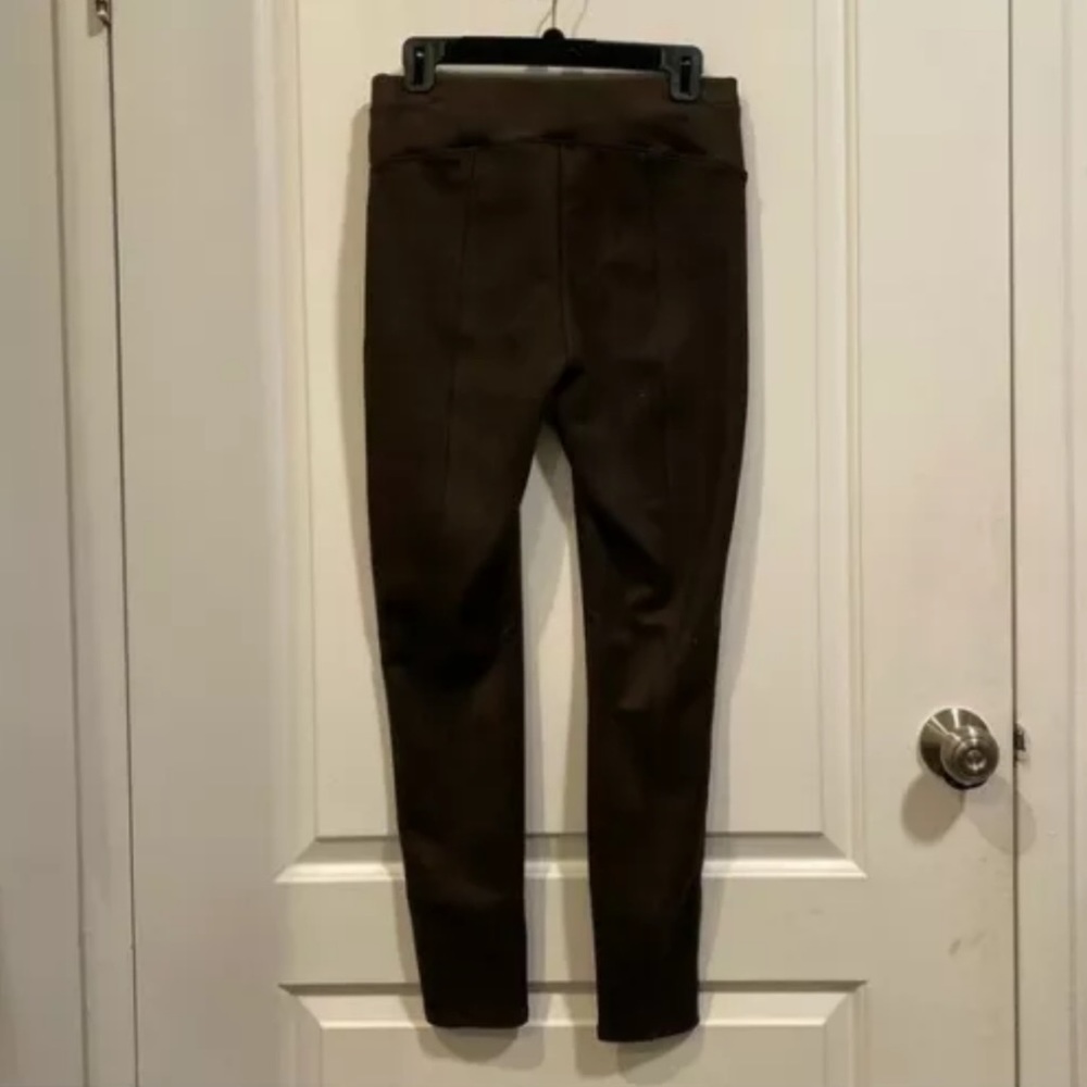 Spanx Faux Suede Leggings in Color Chocolate - Picture 4 of 5